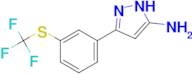 3-(3-((Trifluoromethyl)thio)phenyl)-1H-pyrazol-5-amine