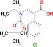 (E)-3-((tert-Butoxycarbonyl)(isopropyl)amino)-2-(4-chlorophenyl)acrylic acid