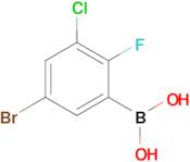 5-Bromo-3-chloro-2-fluorophenylboronic acid