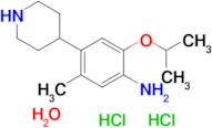 2-Isopropoxy-5-methyl-4-(piperidin-4-yl)aniline dihydrochloride hydrate