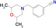 3-[(2,6-dimethylmorpholin-4-yl)methyl]benzonitrile