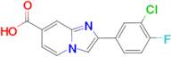 2-(3-chloro-4-fluorophenyl)imidazo[1,2-a]pyridine-7-carboxylic acid