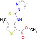 methyl 4-methyl-3-[(1H-pyrazol-1-ylcarbonothioyl)amino]thiophene-2-carboxylate