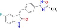 5-fluoro-3-[4-(5-methyl-1,2,4-oxadiazol-3-yl)benzylidene]-1,3-dihydro-2H-indol-2-one