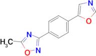 5-methyl-3-[4-(1,3-oxazol-5-yl)phenyl]-1,2,4-oxadiazole