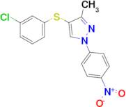 4-[(3-chlorophenyl)thio]-3-methyl-1-(4-nitrophenyl)-1H-pyrazole