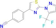 4-{2-[5-(trifluoromethyl)-1H-pyrazol-1-yl]-1,3-thiazol-4-yl}benzonitrile