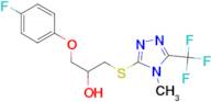 1-(4-fluorophenoxy)-3-{[4-methyl-5-(trifluoromethyl)-4H-1,2,4-triazol-3-yl]thio}propan-2-ol