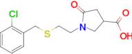 1-{2-[(2-chlorobenzyl)thio]ethyl}-5-oxopyrrolidine-3-carboxylic acid