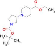 t-butyl 3-[4-(ethoxycarbonyl)piperidin-1-yl]pyrrolidine-1-carboxylate