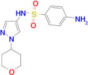 4-amino-N-(1-tetrahydro-2H-pyran-4-yl-1H-pyrazol-4-yl)benzenesulfonamide