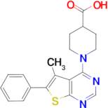 1-(5-methyl-6-phenylthieno[2,3-d]pyrimidin-4-yl)piperidine-4-carboxylic acid