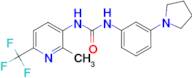 N-[2-methyl-6-(trifluoromethyl)pyridin-3-yl]-N'-(3-pyrrolidin-1-ylphenyl)urea