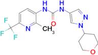 N-[2-methyl-6-(trifluoromethyl)pyridin-3-yl]-N'-(1-tetrahydro-2H-pyran-4-yl-1H-pyrazol-4-yl)urea