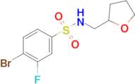 4-bromo-3-fluoro-N-(tetrahydrofuran-2-ylmethyl)benzenesulfonamide