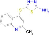 5-[(2-methyl-4-quinolyl)thio]-1,3,4-thiadiazol-2-amine