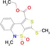 ethyl 5-methyl-3-(methylthio)-4,4-dioxo-4,5-dihydro-4lambda~6~-benzo[c]thieno[3,4-e][1,2]thiazine-…