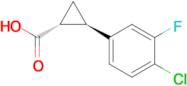 (1R,2R)-rel-2-(4-chloro-3-fluorophenyl)cyclopropane-1-carboxylic acid