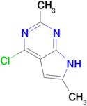 4-chloro-2,6-dimethyl-7H-pyrrolo[2,3-d]pyrimidine