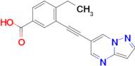 4-ethyl-3-(2-{pyrazolo[1,5-a]pyrimidin-6-yl}ethynyl)benzoic acid