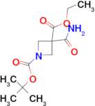 1-tert-butyl 3-ethyl 3-carbamoylazetidine-1,3-dicarboxylate