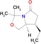 (7R,7aS)-7-ethyl-3,3-dimethyl-hexahydropyrrolo[1,2-c][1,3]oxazol-5-one