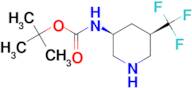 tert-butyl N-[(3S,5R)-5-(trifluoromethyl)piperidin-3-yl]carbamate