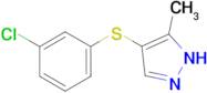 4-[(3-chlorophenyl)thio]-3-methyl-1H-pyrazole