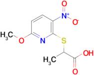 2-[(6-methoxy-3-nitro-2-pyridyl)thio]propanoic acid