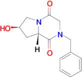 (7R,8aS)-2-benzyl-7-hydroxy-octahydropyrrolo[1,2-a]piperazine-1,4-dione