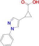 2-(1-phenyl-1H-pyrazol-4-yl)cyclopropane-1-carboxylic acid