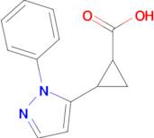 2-(1-phenyl-1H-pyrazol-5-yl)cyclopropane-1-carboxylic acid