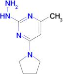 2-hydrazinyl-4-methyl-6-(pyrrolidin-1-yl)pyrimidine