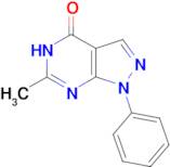 6-methyl-1-phenyl-1,5-dihydro-4{H}-pyrazolo[3,4-{d}]pyrimidin-4-one