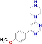 4-(4-methoxyphenyl)-6-(piperazin-1-yl)pyrimidine