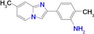 2-methyl-5-{7-methylimidazo[1,2-a]pyridin-2-yl}aniline