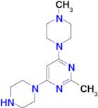 2-methyl-4-(4-methylpiperazin-1-yl)-6-(piperazin-1-yl)pyrimidine