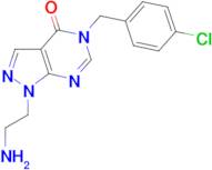 1-(2-aminoethyl)-5-[(4-chlorophenyl)methyl]-1H,4H,5H-pyrazolo[3,4-d]pyrimidin-4-one