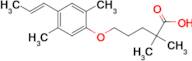 5-(2,5-Dimethyl-4-(prop-1-en-1-yl)phenoxy)-2,2-dimethylpentanoic acid