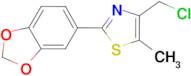 2-Benzo[1,3]dioxol-5-yl-4-chloromethyl-5-methyl-thiazole