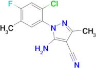5-Amino-1-(2-chloro-4-fluoro-5-methyl-phenyl)-3-methyl-1H-pyrazole-4-carbonitrile