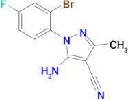 5-Amino-1-(2-bromo-4-fluoro-phenyl)-3-methyl-1H-pyrazole-4-carbonitrile