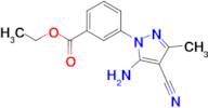 3-(5-Amino-4-cyano-3-methyl-pyrazol-1-yl)-benzoic acid ethyl ester