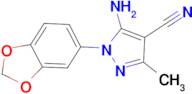 5-Amino-1-benzo[1,3]dioxol-5-yl-3-methyl-1H-pyrazole-4-carbonitrile