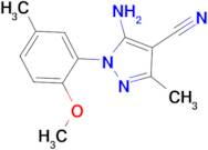 5-Amino-1-(2-methoxy-5-methyl-phenyl)-3-methyl-1H-pyrazole-4-carbonitrile