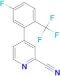 4-(5-Fluoro-2-trifluoromethyl-phenyl)-pyridine-2-carbonitrile