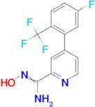 4-(5-Fluoro-2-trifluoromethyl-phenyl)-N-hydroxy-pyridine-2-carboxamidine