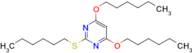 4,6-Bis-hexyloxy-2-hexylsulfanyl-pyrimidine