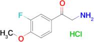 2-amino-1-(3-fluoro-4-methoxyphenyl)ethan-1-one hydrochloride