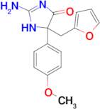 2-amino-5-[(furan-2-yl)methyl]-5-(4-methoxyphenyl)-4,5-dihydro-1H-imidazol-4-one